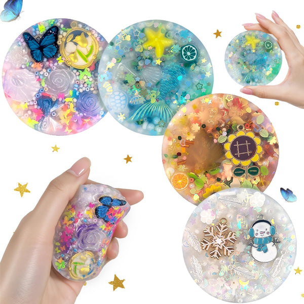 LOOMI 4PCS Picking Pads, Seasonal Theme Sensory Fidget Toys Pads - Silicone Skin