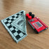 3 in 1 Giant Checkers Set and Tic Tac Toe Game with Reversible Rug, Indoor and Outdoor Family Board Game
