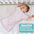 JULYFIRE 2 Pack 2 2 1 100% 3-6 Transition Swaddle with Way Zipper, in Arms in/Out Transitional Arms Up Swaddle, Cotton