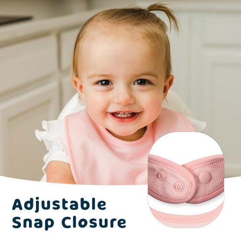 8 Pack Set 8-Pack) Tiny Twinkle Baby Bibs for Drooling and Teething Waterproof & Absorbent Bibs for Baby Girl & Boy