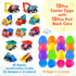 12 Prefilled Easter Eggs with Pull-Back Engineering Car Toys, Pcs Colorful Surprise Eggs with Construction Truck Gifts