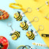 48 Pieces Cute Bee Keychain and Bee Rubber Bracelets, Silicone Wristband Party Favors for Birthday Supplies