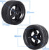 Pre-Glued OD 2.55" 12mm Hex Wheels Rims and Rubber Tires for Traxxas Tamiya HPI HSP Redcat RC 1/10 On Road Racing Car, Set of 4 (Color C)