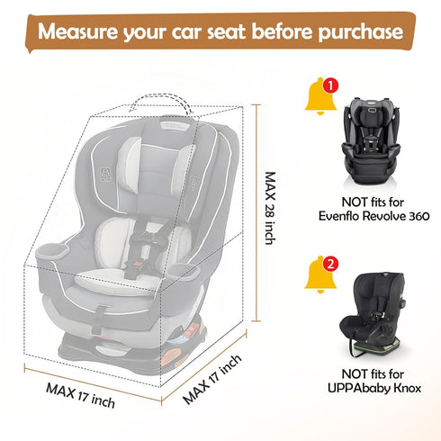 Backpack YOREPEK Padded Car Seat Travel Bag for Airplane, Gate Check Carseat for Air Travel, Baby Travel Essentials