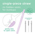 11 oz, 1 Olababy Clear Sense Silicone Tumbler with Handle & Straw Toddler & Kids Spill Proof Sippy Cup, Leak Resistant