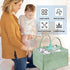 GINUMWA 2 Pack Diaper Caddy Organizer, Portable Baby Caddy Organizer with Handle, Collapsible Nursery Storage Bin