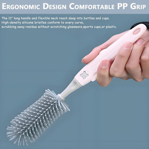 Kit,3-in-1 11" 6.3" 6.8" Baby Bottle Brush Water Bottle Brush for Bottles/Nipple/Cups & Narrow Straws, Cleaning Tools