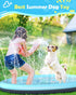 67in 0.58 mm Summer Peteast Anti-Slip Ocean-Themed Splash Pad for Kids and Dogs - Thicken Sprinkler Dog Pool
