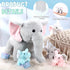 5 Mommy 4 Set Skylety Pcs Plush Elephant Stuffed Animals with Babies, Elephant with Plush Baby Soft Elephants Animals