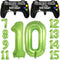 Video Game Party Balloons for Boys 10th Birthday Decorations - 2 Packs Game Controller Mylar Balloons