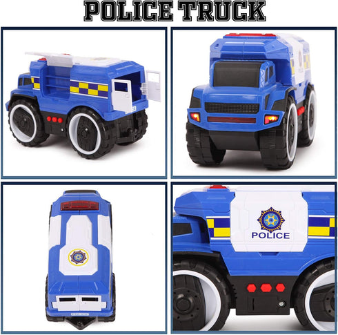 Liberty Imports Friction Powered Police Monster Truck Toy - Light & Sound Effects, Model Vehicle for Kids