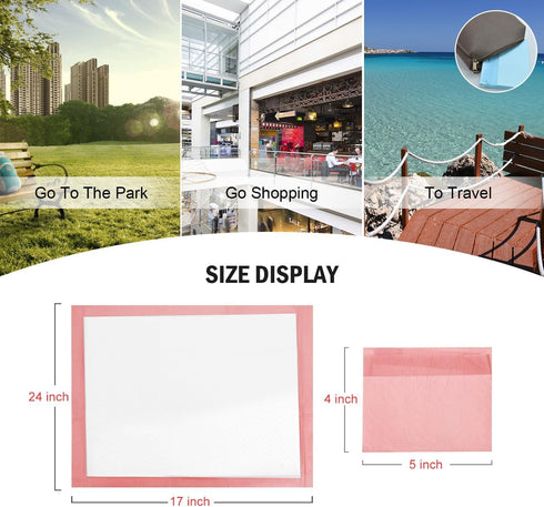 Rocinha 24 Inches 17 Inches Disposable Changing Pads for Baby x Disposable Underpads Waterproof Diaper Changing Pad