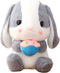 HOUPU Soft Toy - Sitting Lop Eared Rabbit, Easter White Rabbit Stuffed Bunny Animal with Carrot