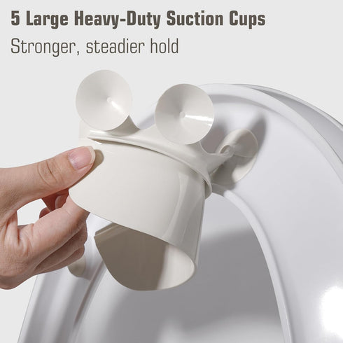 Doytn 5 (1, 7x3.3inch) Toilet Splash Guard Pee Deflector with Strong Suction Cups Urine Guard Prevents Pee Leaks Large