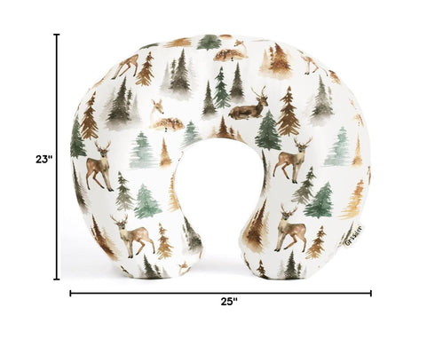 GRSSDER Nursing Pillow Cover Stretchy Minky Removable Nursing Covers for Breastfeeding Pillows, Ultra Soft Comfortable
