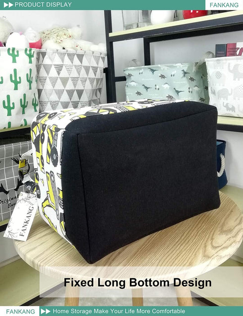 FANKANG Rectangular Laundry Basket, Nursery Storage Fabric Bin, Storage Hamper, Gift Baskets (Engineering)