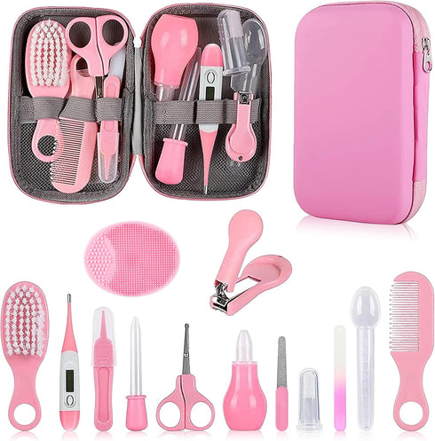 Baby Grooming Kit, Infant Safety Care Set with Hair Brush Comb Nail