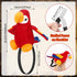 Funtery Halloween Plush Pirate Parrot Toy, Stuffed Accessory for Halloween Pirate Party Costume