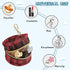 YETTASBIN Buffalo Plaid Portable Pacifier Holder Case with Metal Hook Buckle & Zipper for Diaper Bag and Stroller