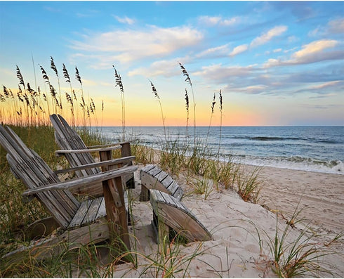 1000 30" 24" Heritage Puzzle Coastal Sunrise Beach Ocean Jigsaw Puzzle for Adults Pieces, Frameable x Relaxing Coastal