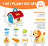 1 Set 1-3, hahaland Montessori Toys for Year Old Plush Puppy Sensory Toy with Dog House, Rattle, Crinkle, Mirror