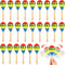 24 PCS Maracas for Adults - 7.9 Inches Multi-Colored Wooden Maracas, Lightweight