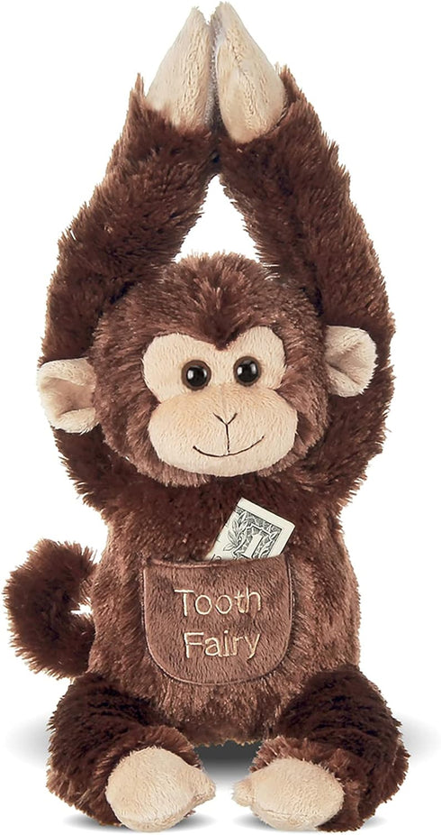 Bearington Lil’ Swings The Tooth Fairy Monkey Plush, 12 Inch Monkey Stuffed Animal