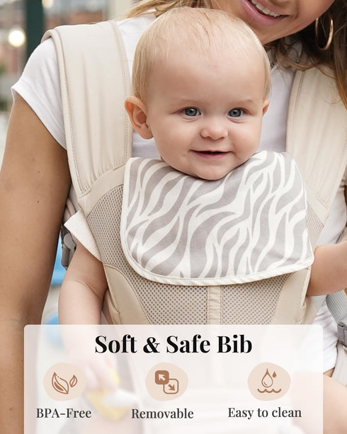 6-in-1 Cozy 7-50lbs, MOMTORY StowNGO Pro Baby Carrier, Safety-Certified Baby Carrier Newborn to Toddler, Detachable