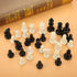Standard Chess Pieces, 32 International Tournament Chessmen Replacement Set, Black and White