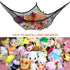 LXUNYI Jumbo Stuffed Animal Hammock, Mesh Toy Storage Net Holder for Kids, 84 Inch Black Organizer for Bedroom