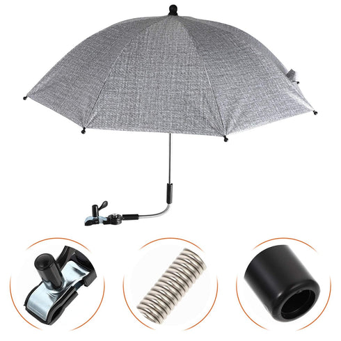 TOYANDONA Stroller Sun Cover Umbrella, Clip On UV Rain Protection Blackout Blind for Strollers, Bicycle, Baby Carriage