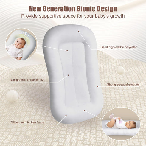 Tummy Baby Support Cushion for Newborn, Infant Support Cushion, Portable Time Mat for Home and Travel, Supervised Use