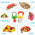 Food Feeder Baby Fruit Pacifier (3 Pcs) with 6 Different Sized Silicone Pacifiers, 90ML Spoons Clip, Infant Teething