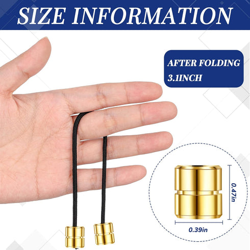 2 Pcs Copper Worry Fidget Beads - Handmade Begleri Fidget Toy Cylinder and Bell Shaped Beads for Relaxation
