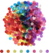 1000 Pcs of 3/4 inch Transparent Bingo Counting Chips, 8 Color Plastic Markers for Bingo Games, Math Counters