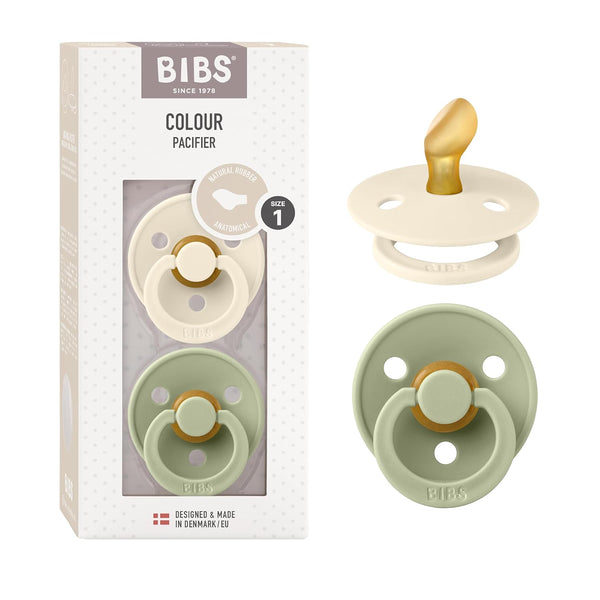 BIBS Pacifiers - Set of 2 | Colour Pacifier with Anatomical Nipple