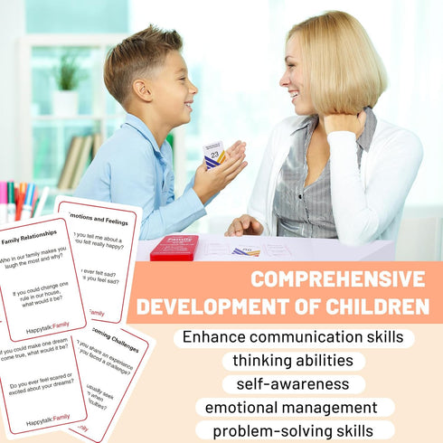 Conversation Cards for Kids, 200 Engaging Questions for Family Talks, Perfect for Strengthening Relationships