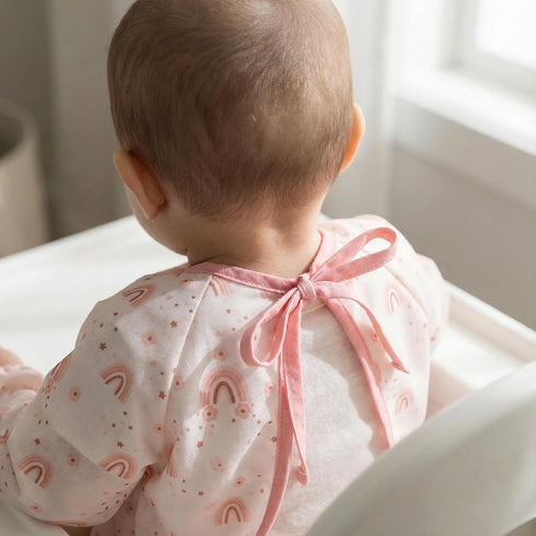 HAMUR HOME Waterproof Long Sleeve Baby Bib for Mess-Free Weaning