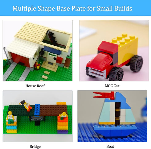 Classic Building Plate, 60pcs Random Mixed Colour Base Plates Compatible with Lego Parts