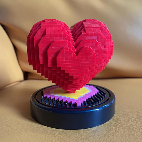 Larcele Micro Building Blocks Set, DIY Mini 3D Building Toy Bricks, 778 Pieces KLJM-08 (Love 1)