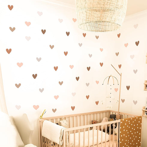 QUCHENG Removable Boho Wall Stickers, 6 Sheets Nursery Decals for Girls Bedroom, Cute Vinyl Murals Decor