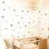 QUCHENG Removable Boho Wall Stickers, 6 Sheets Nursery Decals for Girls Bedroom, Cute Vinyl Murals Decor