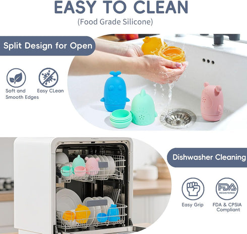 15 Baby Bath Toys for Toddlers, PCS Mold Free Bathtub Water Play Toys with Rainbow Color Floating Boats Spoons