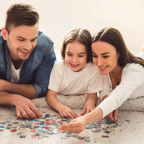 "Jigsaw Puzzle 1000 Piece Crow and White Wolf - Adult Puzzle Kids Puzzle Wooden Toy DIY Kit Home Decor"