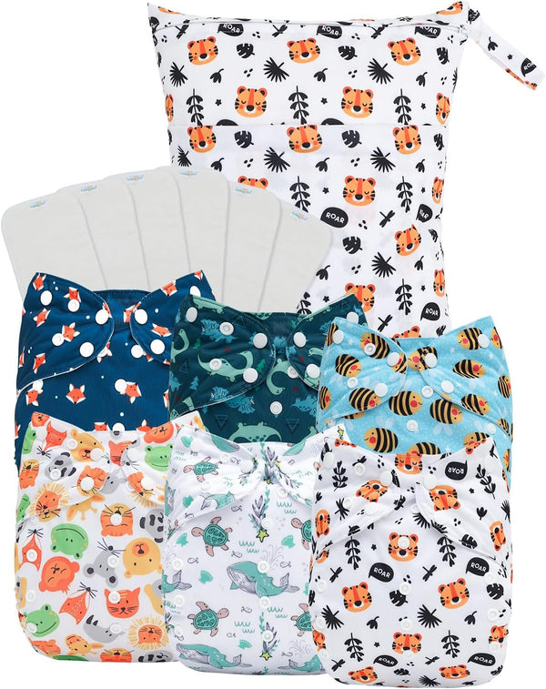 babygoal Large Cloth Diapers Pack of 13 for 3-5 Year Toddlers, Cloth