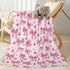 Baby Blanket Pink Bow Pattern Cherry for Boy Girl Newborn 30x40 Inch