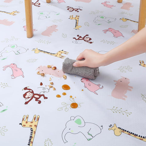 51" CLCROBD Baby Splat Floor Mat for Under High Chair/Arts/Crafts, Waterproof Anti-Slip Food Splash Spill Protector