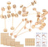 Zhanmai 2 Sets of 120 Pcs Wooden Building Blocks, Educational Natural Wood Toys for Kids, Different Sized Sets for Boys