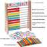 Wooden Abacus for Kids Math, 100 Counting Sticks & Number Cards 1-100, Educational Math Games for Preschool Learning