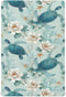 Pigsaly Crib Sheets Sea Turtles Flowers Baby Sheet for Standard Crib Mattress Boys